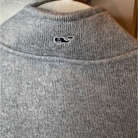 Vineyard Vines Women’s Mixed Media Quilted Pullover Navy Blue Grey Size Small - Picture 7 of 13